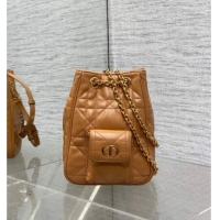 Best Quality Dior Mini Caro Multicarry Backpack Bag in Macrocannage Lambskin Gold-Tone M3375 2025