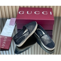 Purchase Gucci GG Strass Mesh Espadrilles Flat Black 2025 GG082805