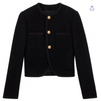 Traditional Specials Celine Chasseur Jacket In Boucle Tweed C8655 Black