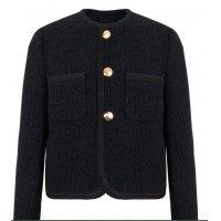 Traditional Specials Celine Chasseur Jacket In Boucle Tweed C8655 Black