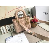 Best Product Dior Small Lady Dior My ABCDior Bag in Cannage Lambskin M0532 Nude Pink 2025