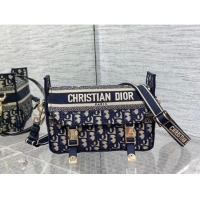 New Design Dior Small Diorcamp Messenger Bag in Blue Oblique Dior Embroidery M1241ORIW 2025