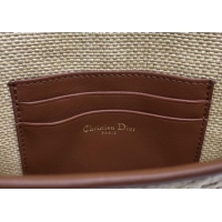 Inexpensive Dior 30 Montaigne Avenue Pouch with Flap in Straw-Like 6048 Beige 2025
