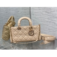 Inexpensive Dior Lady D-Joy Medium Bag in Cannage Lambskin M9250 Rose Beige 2025