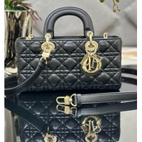 Inexpensive Dior Lady D-Joy Medium Bag in Cannage Lambskin M9250 Black/Gold 2025