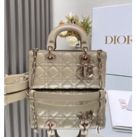 Top Grade Dior Lady D-Joy Small Bag in Cannage Lambskin M9250 Beige 2025