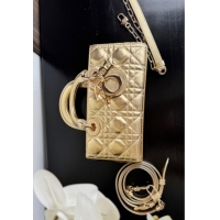 Buy Cheap Dior Lady D-Joy Small Bag in Cannage Metallic Leather M9250 Gold 2025