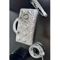 Good Taste Dior Lady D-Joy Small Bag in Cannage Metallic Leather M9250 Silver 2025