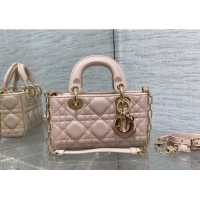 Best Quality Dior Lady D-Joy Micro Bag in Cannage Lambskin M9250 Powder Pink 2025