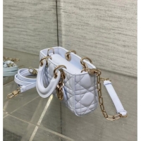 Top Grade Dior Lady D-Joy Micro Bag in Cannage Lambskin M9250 Glacier Blue 2025