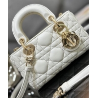 Good Looking Dior Lady D-Joy Micro Bag in Cannage Lambskin M9250 White 2025