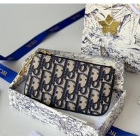 Famous Brand Dior DiorTravel Myrte Zipped Key Case Blue Dior Oblique Jacquard S2177UTZQ 2025