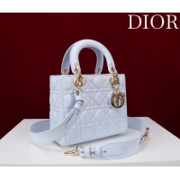 Best Price Dior Small Lady My ABCDior Bag in Cannage Lambskin M0538 Glacier Blue 2025