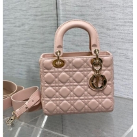 Discount Design Dior Small Lady My ABCDior Bag in Cannage Lambskin M0538 Powder Pink 2025