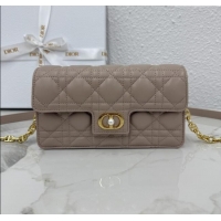 Free Shipping Dior Jolie East-West Bag in Cannage Lamb Leather and Flat Cannage Calfskin S3117 Taupe 2025