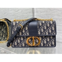 Promotional Dior 30 Montaigne Chain Bag in Blue Dior Oblique Jacquard M9073 2025