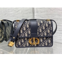 Classic Dior Small 30 Montaigne Bag in Blue Dior Oblique Jacquard M9074 2025