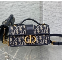 Low Cost Dior Miss Montaigne Mini Bag in Blue Dior Oblique Jacquard D0806 2025