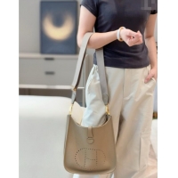 Shop Promotional Hermes Evelyne Bag 29cm in Togo Calfskin Leather HB29 Alpha Beige 2025