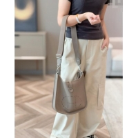 Luxury Discount Hermes Evelyne Bag 29cm in Togo Calfskin Leather HB29 Pitch Grey 2025