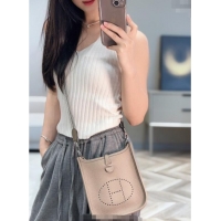 Shop Discount Hermes Evelyne Mini Bag 18cm in Togo Calfskin Leather 8144 Pitch Grey 2025