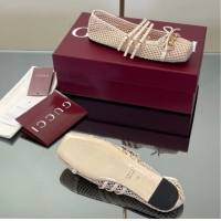 Sumptuous Gucci Mesh Ballet Flats with Horsebit Nude 835077