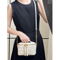 Top Grade Fendi Vanity Mini Bag in Camelia Nappa leather 8686A White 2025
