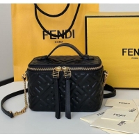Promotional Fendi Vanity Mini Bag in Camelia Nappa leather 8686A Black 2025