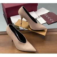Purchase Gucci V Pumps 10.5cm in Patent Leather Nude 2025 GG082801