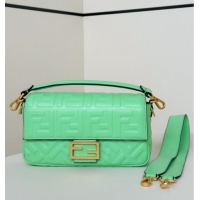 Promotional Fendi Baguette Medium Nappa Leather Bag 0135M Light Green 2025