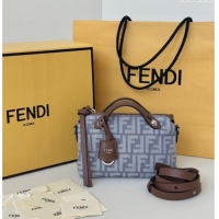 Luxury Cheap Fendi By The Way Soft Mini Bag in Blue denim-effect FF jacquard 8665S 2025