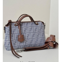 New Fashion Fendi By The Way Selleria Medium Bag in Blue denim-effect FF jacquard 8665M 2025