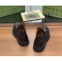 Charming Gucci Horsebit Ankle Boots 4.5cm in Shiny Leather Black 2025 764206