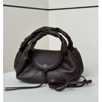 Best Price Fendi Spy Small Bag in Leather 80888S Dark Brown 2025