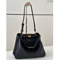 Grade Design Fendi Peekaboo Soft Small Bag in Leather 80175 Black 2025