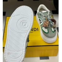 Big Discount Fendi Match Platform Sneakers 5cm in Leather and Charm Green 0822111