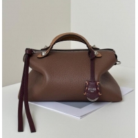 Good Product Fendi By The Way Selleria Medium Bag in Grianed Calfskin with Topstitches 8668M Dark Brown 2025