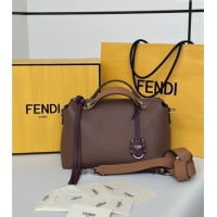 Good Product Fendi By The Way Selleria Medium Bag in Grianed Calfskin with Topstitches 8668M Dark Brown 2025