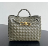 Discount Bottega Veneta Small Andiamo Top Handle Bag in Intrecciato Leather 743568 Cypress Green 2025