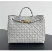 Good Quality Bottega Veneta Medium Andiamo Top Handle Bag in Intrecciato Leather 743572 Cameo Pink 2025