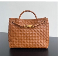 Buy Cheap Bottega Veneta Medium Andiamo Top Handle Bag in Intrecciato Leather 743572 Chestnut Brown 2025