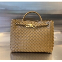 Promotional Bottega Veneta Medium Andiamo Top Handle Bag in Intrecciato Leather 743572 Acorn Brown 2025
