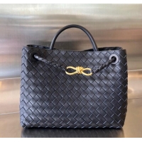 Promotional Bottega Veneta Medium Andiamo Top Handle Bag in Intrecciato Leather 743572 Space/Gold 2025