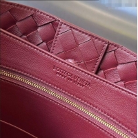 Good Product Bottega Veneta Medium Andiamo Top Handle Bag in Intrecciato Leather 743572 Dark Burgundy 2025