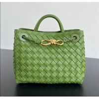 Shop Cheap Bottega Veneta Small Andiamo Top Handle Bag in Intrecciato Leather 743568 Matcha Green 2025