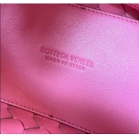 Luxury Cheap Bottega Veneta Small Andiamo Top Handle Bag in Intrecciato Leather 743568 Pink 2025