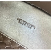 Top Grade Bottega Veneta Small Andiamo Top Handle Bag in Intrecciato Leather 743568 Chocolate 2025