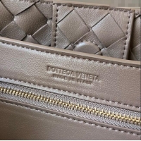 Discount Bottega Veneta Small Andiamo Top Handle Bag in Intrecciato Leather 743568 Taupe Grey 2025