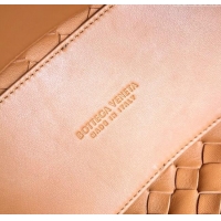 Most Popular Bottega Veneta Small Andiamo Top Handle Bag in Intrecciato Leather 743568 Light Brown 2025