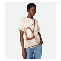 Promotional Bottega Veneta Small Parachute Shoulder Bag in Canvas and Leather 826220 Lightwood Brown 2025